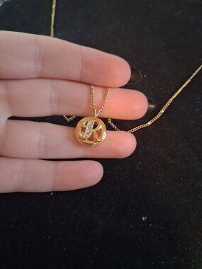 "R" intial necklace